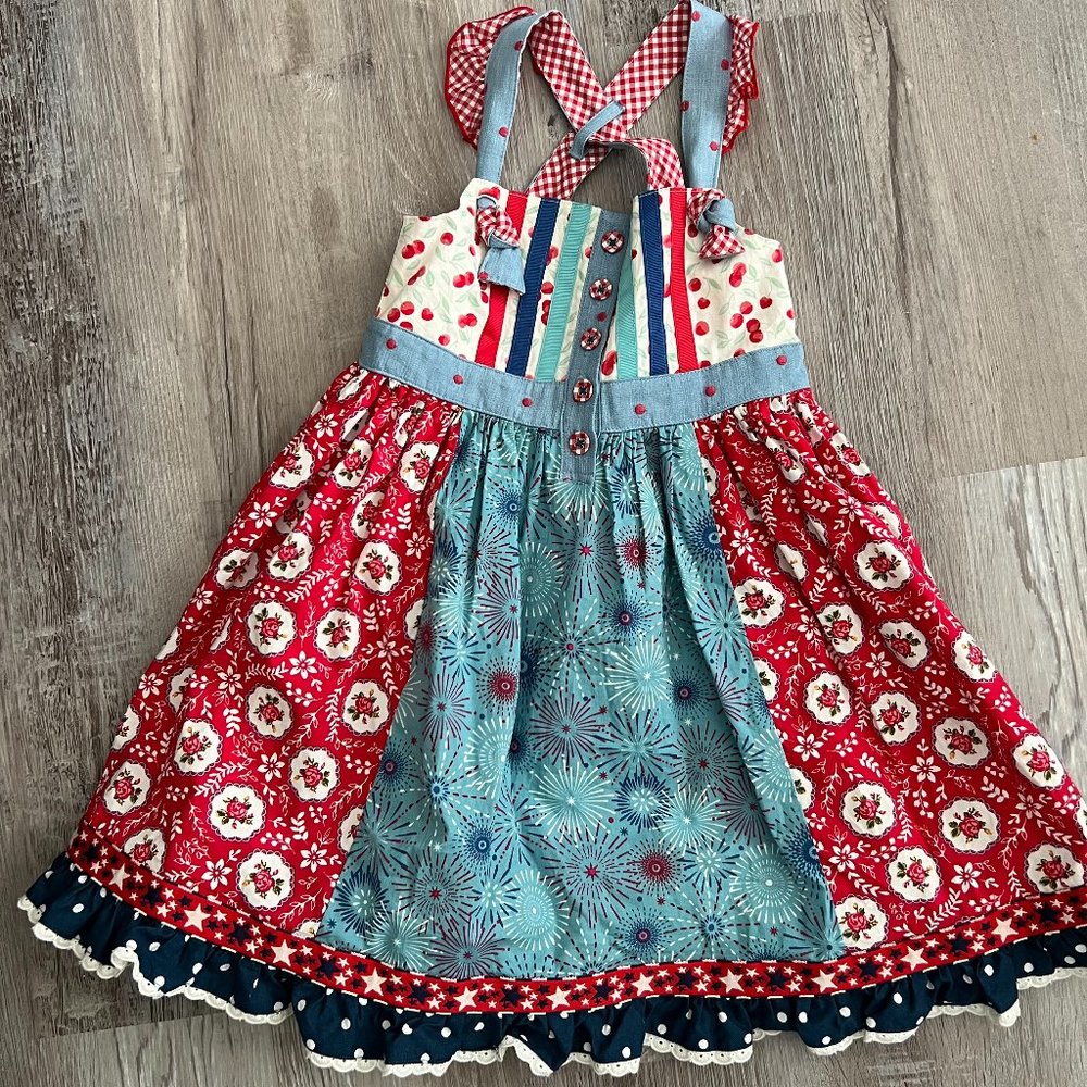 Matilda Jane Knot Dress 4th of July Size 6
